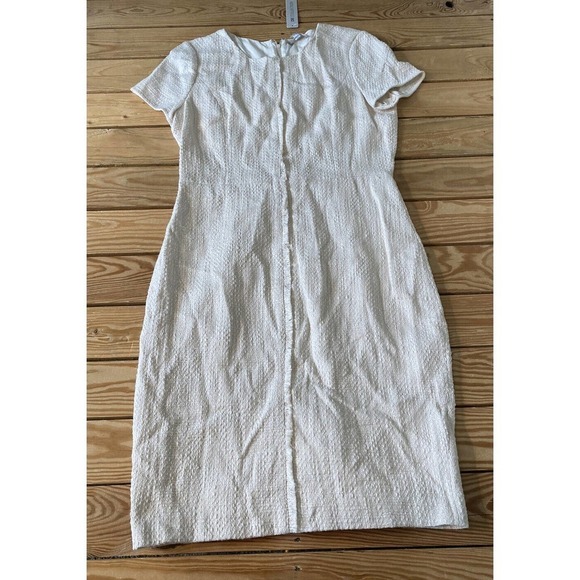 NWT DE Collection Frayed Edge Dress Size Large Women’s Egret MSRP $49.99 - Picture 1 of 7